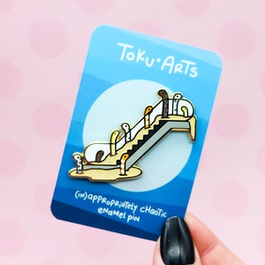 Eelscalator Eels Enamel Pin