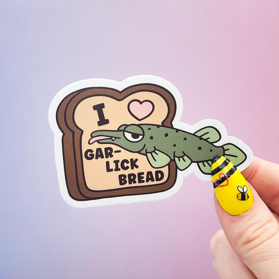 Gar-lick Bread Vinyl Sticker - Etsy