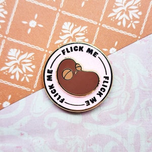 The Bean Spinning Enamel Pin