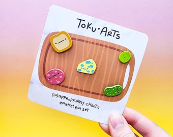 Mini-emaljpinsset med charkuterivaror