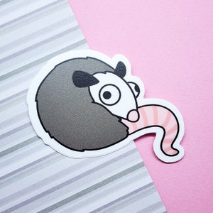 Derpy Opossum Vinyl Sticker