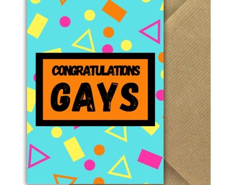 Congratulations Gays Gay Engagement Card