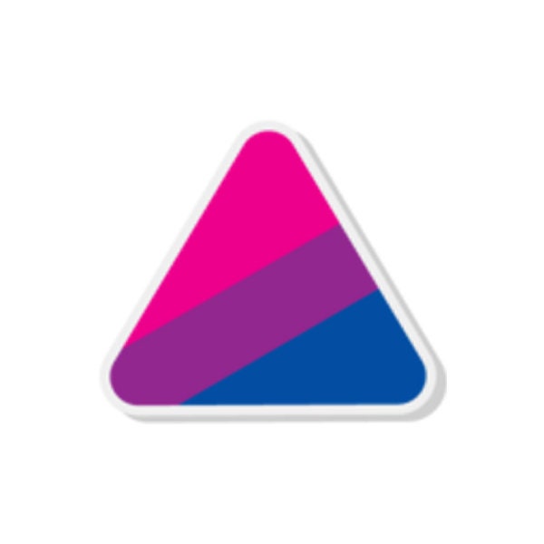 Bisexual Pride Flag Pin Badge, LGBT Pin Badge, Pride Pins, Triangle Pins,