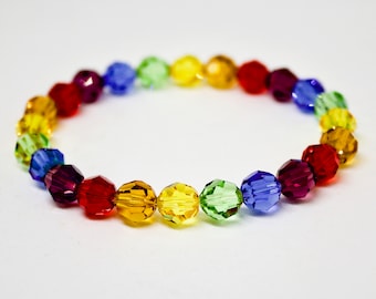 Rainbow Crystal LGBT+ Pride Bracelet