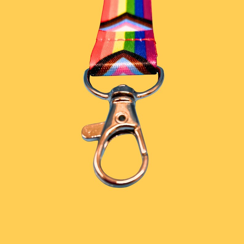 LGBTQ Progress Pride Rainbow Gay Pride Flag Lanyard image 3