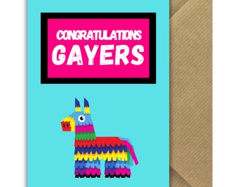 Congratulations Gayers Gay Wedding Card