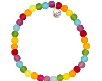 Rainbow Tiny Glass Bracelet In Full Colour