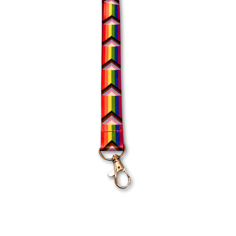 LGBTQ Progress Pride Rainbow Gay Pride Flag Lanyard image 2