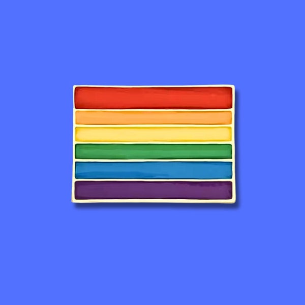 LGBTQ Rainbow Pride Lapel Pin Badge in Enamel