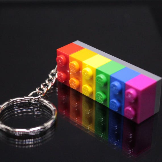 Rainbow LGBT+ Pride Brick Keyring