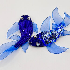 Fish Brooch, Beaded Handmade,Christmas Fish, Jewelry for Gift, Ocean Jewelry,Sea Brooch,Mermaid Vibes,Tropical Fish,Gold fish Brooch
