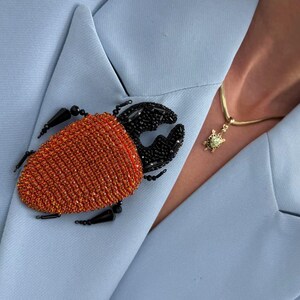 Beetle Brooch,  Bug Jewelry,Golden Beetle,Jewel Beetle,Entomology Jewelry, Mystic Insect,Beetle Lover,Insect Jewelry,enamel brooch