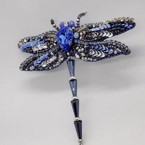 Dragonfly Handmade Brooch, Mystic Insect,Symbolic Jewelry,Ethereal Style,Etsy Seller,Beaded Fly brooch, Handmade Dragonfly Brooch,Gift For