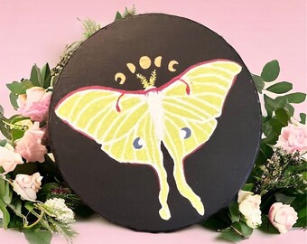 Luna Moth Wood Magnet 3 inches