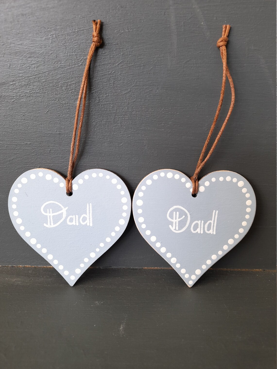 Papa coeur en bois peint à la main cadeau symbolique pour Etsy