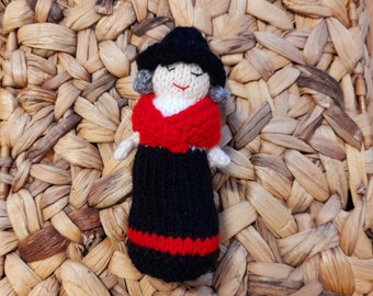 Welsh Lady St David's Day Wales Celebrate Knitted Handmade