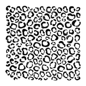 Leopard Print - Leopard Spots - Svg, Png, Dxf and Eps 4 formats - Vector File - Black Shape Silhouette - Digital Download