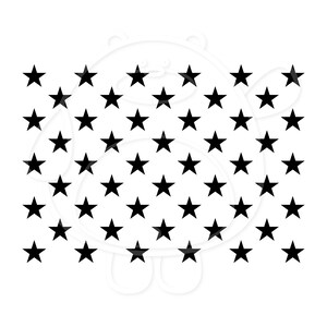 50 Stars - Svg, Png, Dxf and Eps 4 formats - US Flag Clipart - 4th of July Svg - Cricut - Digital Download