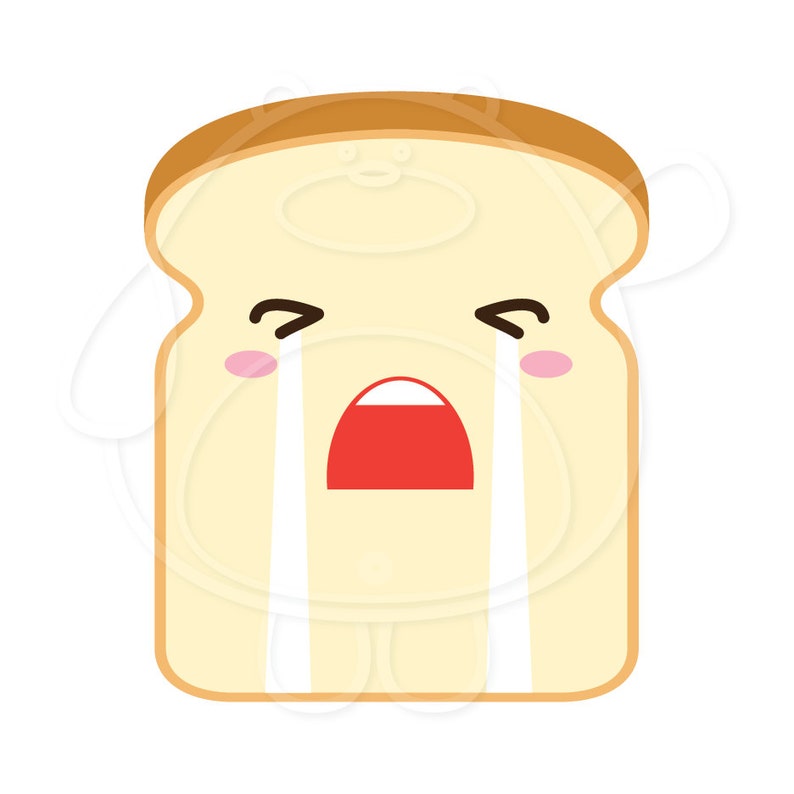 40 Bread Emojis Digital Clipart PNG Format Personal and Etsy