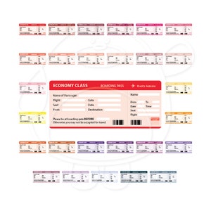 70 Farben - Bordkarte Digitale Clipart - PNG Format - persönliche und kommerzielle Nutzung