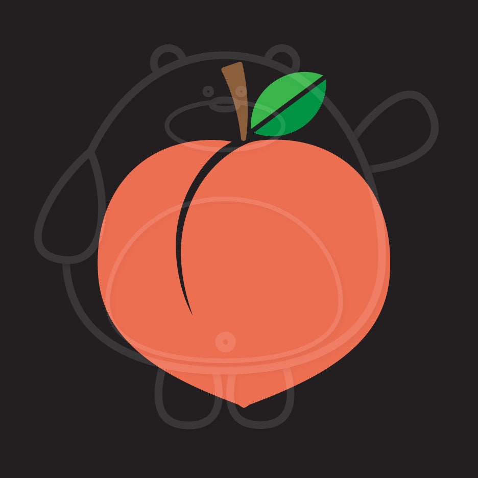 Peach Fruit Name Tag Peach Split Monogram Svg Png Dxf Etsy