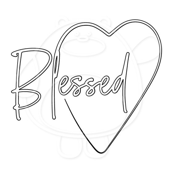 Blessed Svg, Png, Dxf and Eps 4 Formats Blessed With Heart Jesus Svg  Christian Svg Cricut or Silhouette Digital Download -  Canada