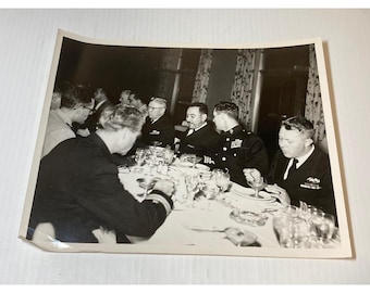 1960s US Navy Naval Ceremony Banquet Dinner Vintage Photo Military History