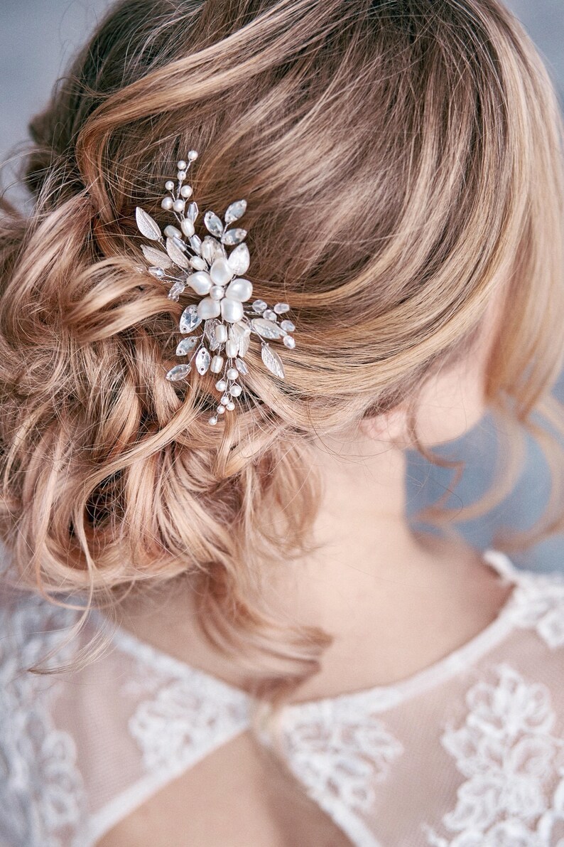 Bridal hair pin Bridal hair piece Bridal headpiece Prom hair Etsy