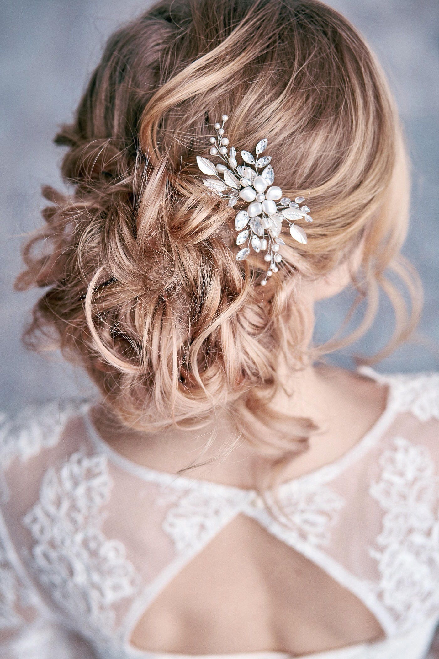 Bridal hair pin Bridal hair piece Bridal headpiece Prom hair Etsy