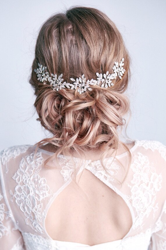Crystal Bridal Hair Piece Wedding Hair Piece Crystal Etsy