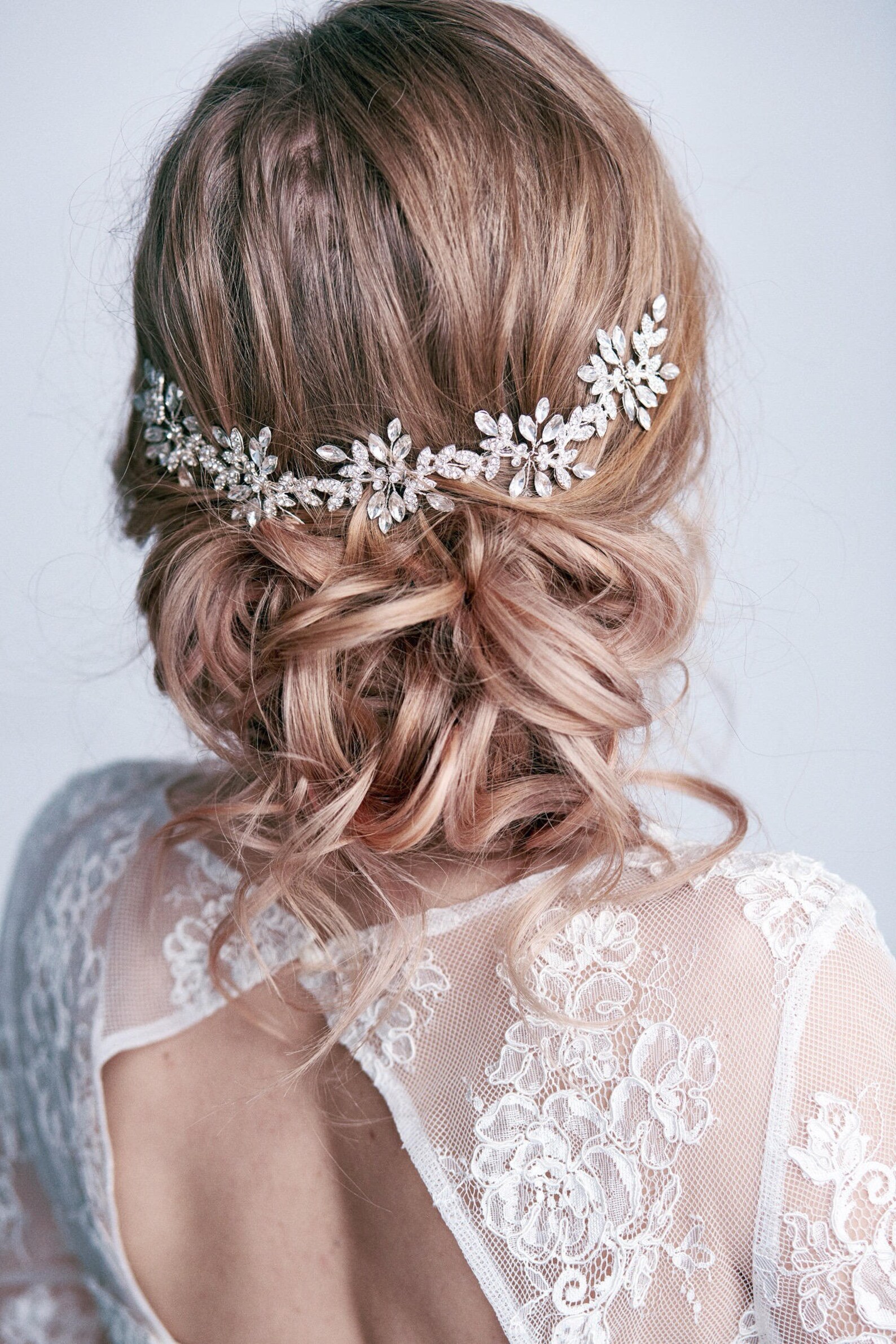 Crystal bridal hair piece Wedding hair piece Crystal Etsy