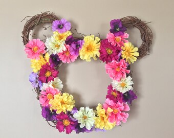 Disney Wreath | Spring Wreath | Mickey Mouse Wreath | Summer Wreath | Disney Flower Wreath |