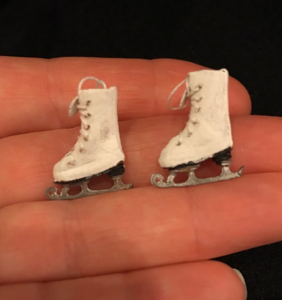 Lot De 10 Patins à Glace En Bois Pour Travaux Manuels Et Décorations - Patins à Glace - Patins à Glace - Boucles D'oreilles, 12.7x11.2 Cm