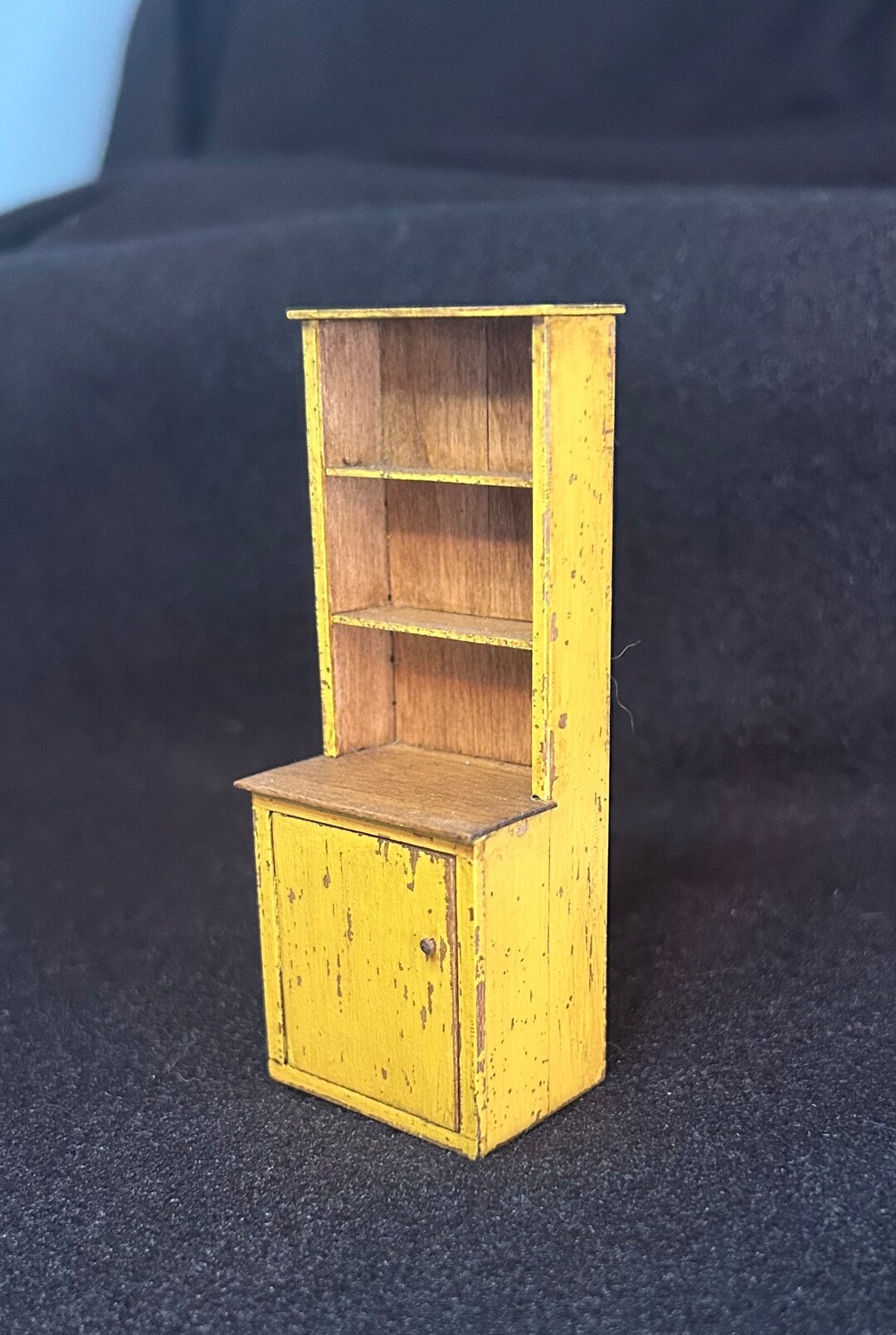 1/24 Scale Miniature Yellow Hutch by Michelle Gill Etsy