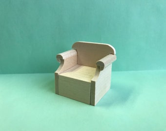 1/24 Scale Miniature Overstuffed Chair KIT