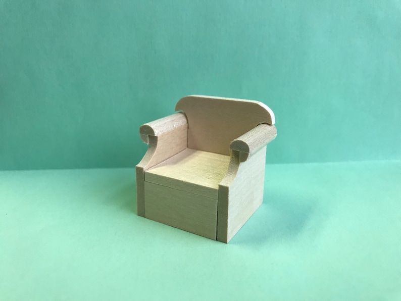 1/24 Scale Miniature Overstuffed Chair KIT image 1