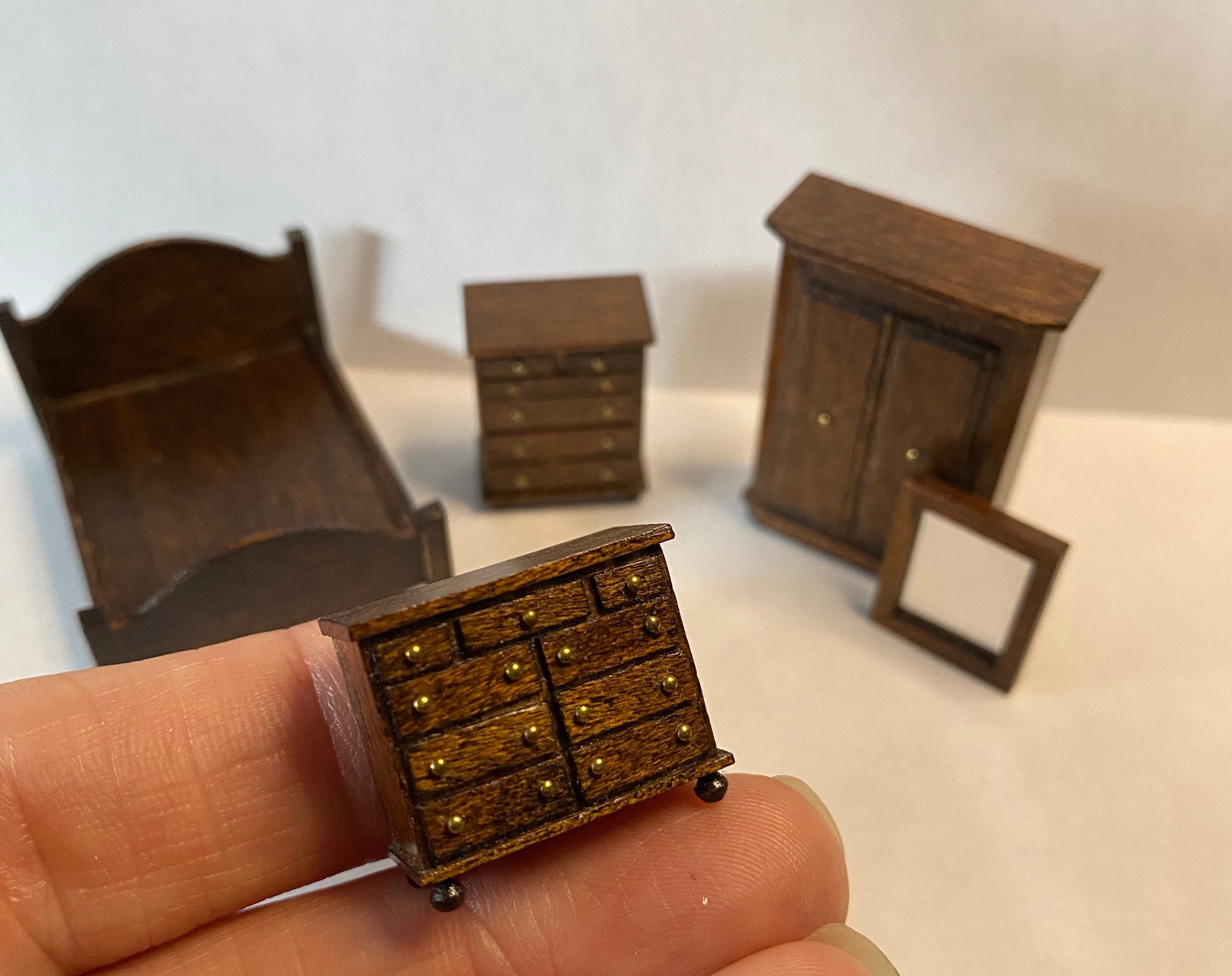 1/4 Scale Miniature Walnut 5 Piece Bedroom Set | Etsy