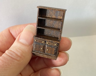 1/4” Scale Miniature Walnut Hutch