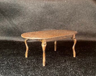 1/24 Scale Miniature Walnut Dining Table by M&R Miniatures