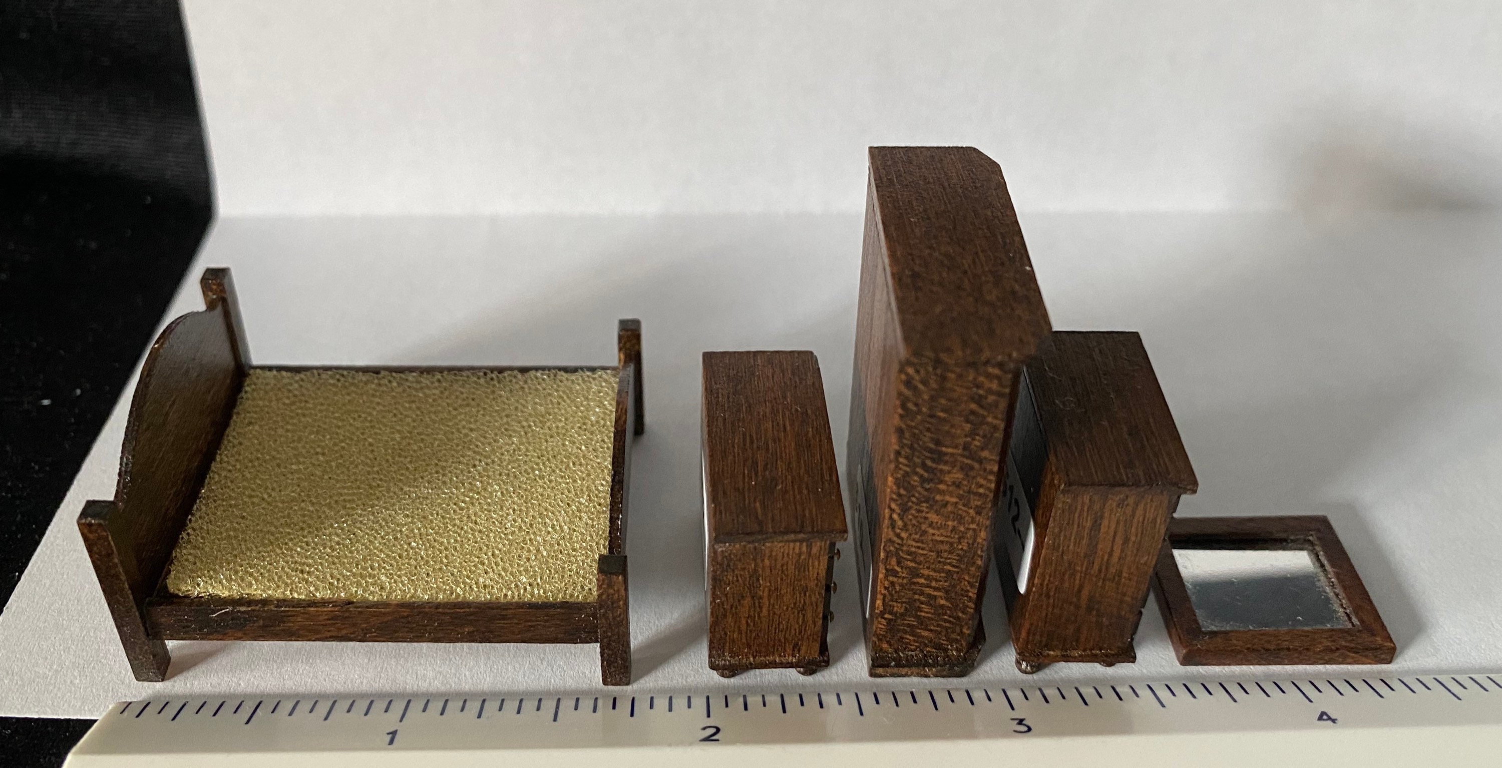 1/4 Scale Miniature Walnut 5 Piece Bedroom Set | Etsy