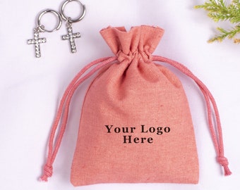 100 Custom Cotton Drawstring Bag Jewelry Packaging With logo Eco Friendly Favor Bags