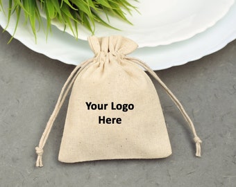 100 borse con coulisse ecologiche, buste in cotone con coulisse con logo, borsa per bomboniere, imballaggio sostenibile, borsa per la polvere personalizzata