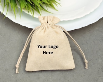 100 Eco Friendly Drawstring Bag, Cotton Drawstring Pouches With Logo, Wedding Favor Bag, Sustainable Packaging, Custom Dust Bag
