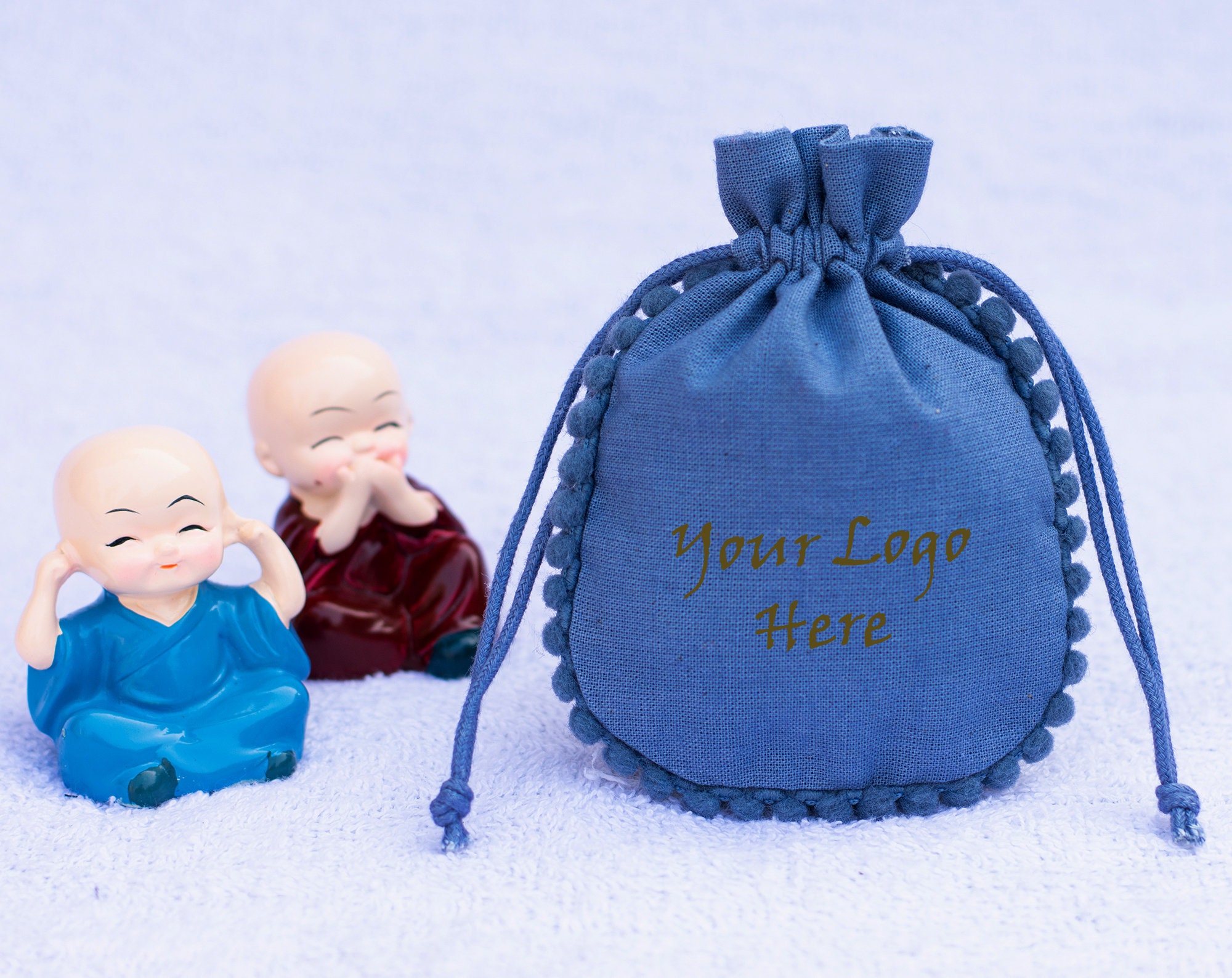 Unique Pouch 100 Custom Packaging Pouch, Personalized Logo Cotton Drawstring Bag ...