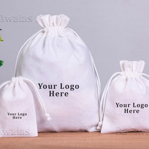 100 pochettes en coton personnalisées avec cordon de serrage, sac en coton pour emballage de bijoux avec logo, sac cadeau personnalisé, sac cadeau en vrac (livraison gratuite)