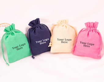 100 Jewelry Bag, Personalize Drawstring Bag, Custom Pouch, Wedding Favor Bag, Dust Bag, Small Product Package Bag, Pouch With Logo