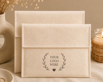 Cotton Pouch Set of 100, Custom Brand Logo Printed Envelope Bags, Eco Friendly Boutique Packaging for Jewelry & Gifts