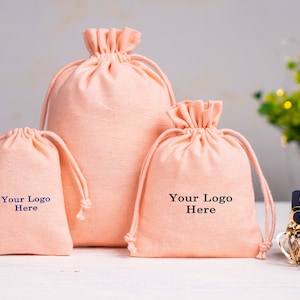 Lot de 100 pochettes à bijoux, sac cadeau personnalisé avec cordon de serrage, sac gif en vrac, sac en coton