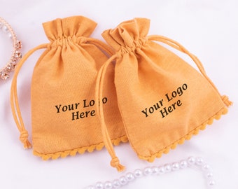 100 Designer Jewelry Packaging Pouches Eco-Friendly Cotton Drawstring Pouches - Free Shipping