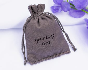 100 Personalized Brand Logo cotton drawstring Pouches Custom Gift packaging Bag Eco Friendly Jewelry Personalized Brand Logo - Free Shipping